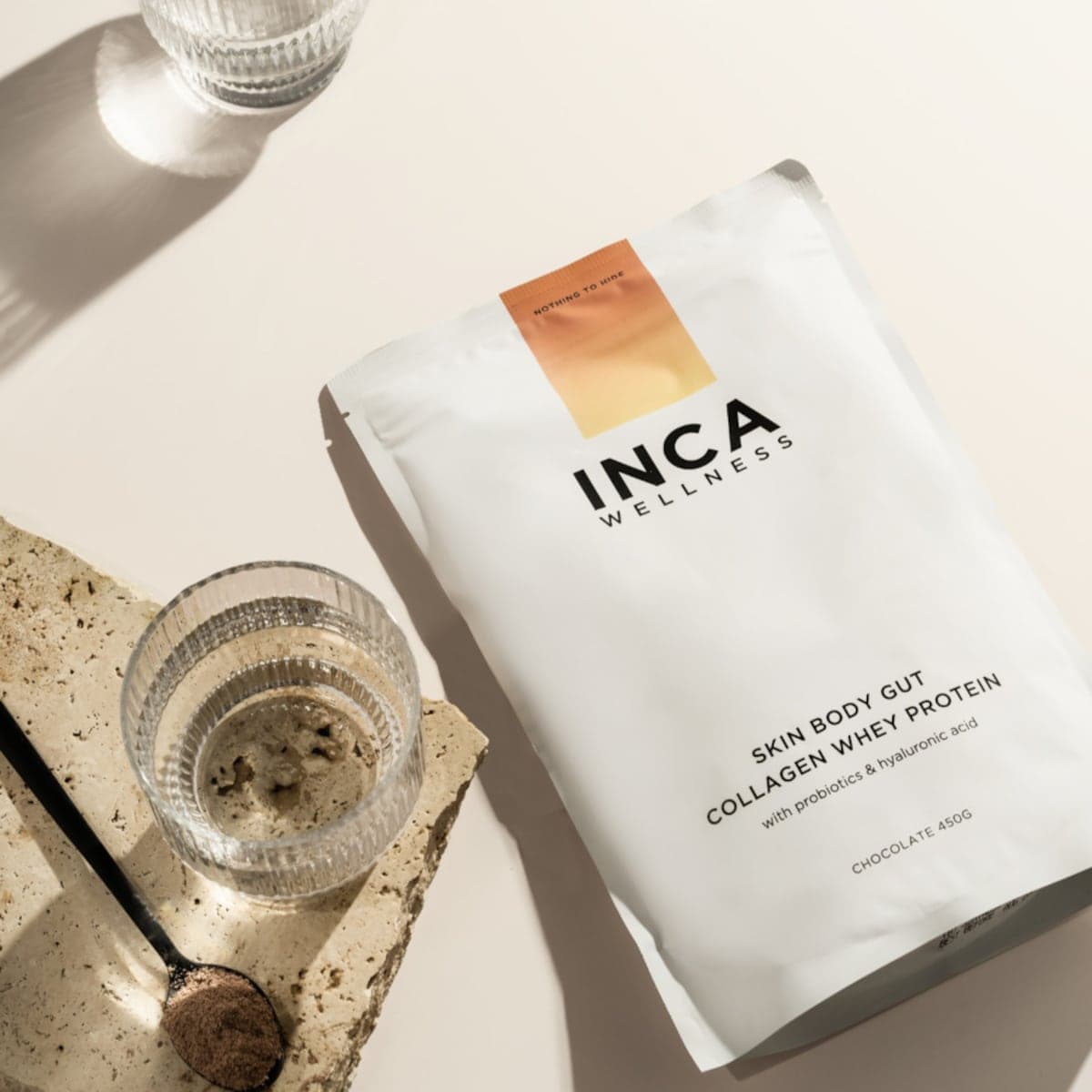 Thumbnail Inca Organics Skin Body Gut Collagen Whey Protein Chocolate 450g