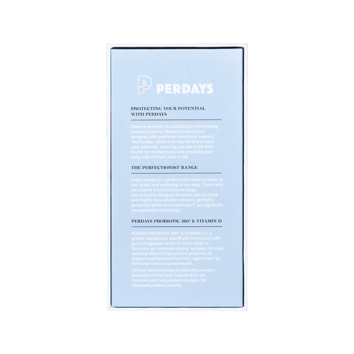 Thumbnail Perdays Probiotic 360 & Vitamin D 30 Capsules