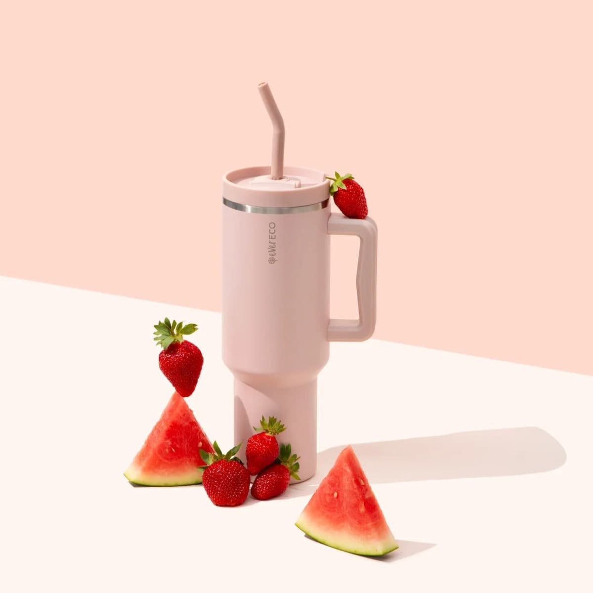 Thumbnail Ever Eco Insulated Tumbler and Straw Rose 1.18L