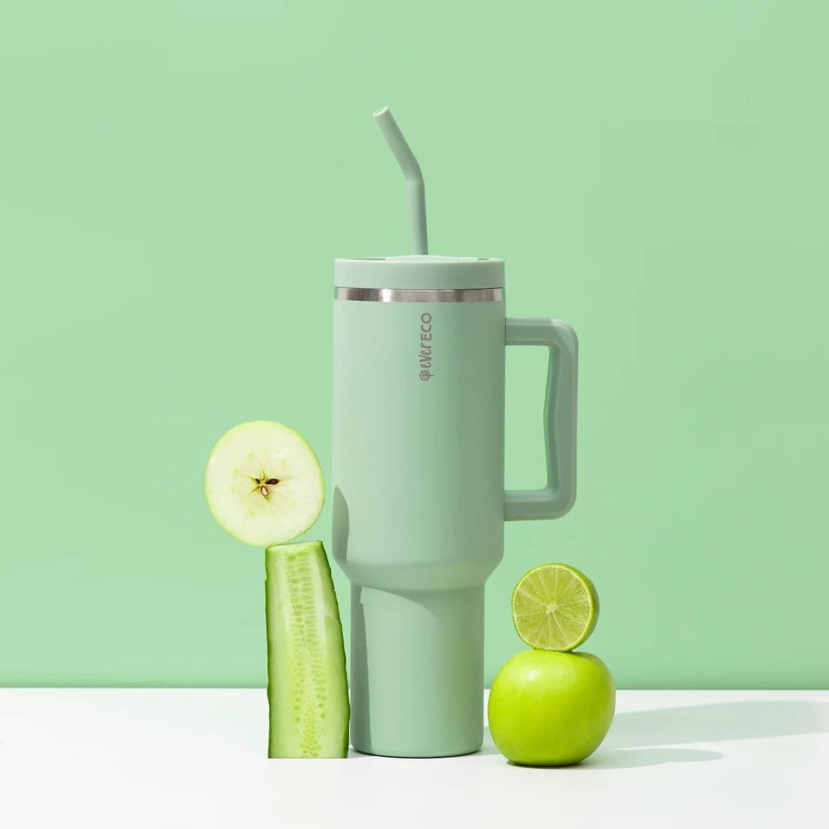 Thumbnail Ever Eco Insulated Tumbler and Straw Sage 1.18L