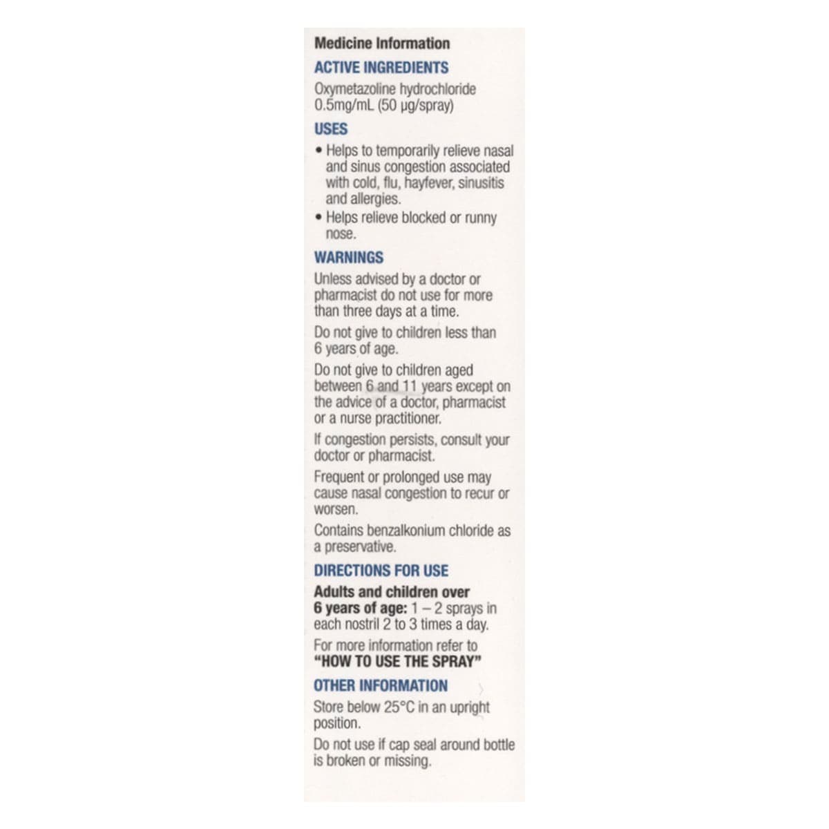 Thumbnail Chemists Own Decongestant Nasal Spray 18ml