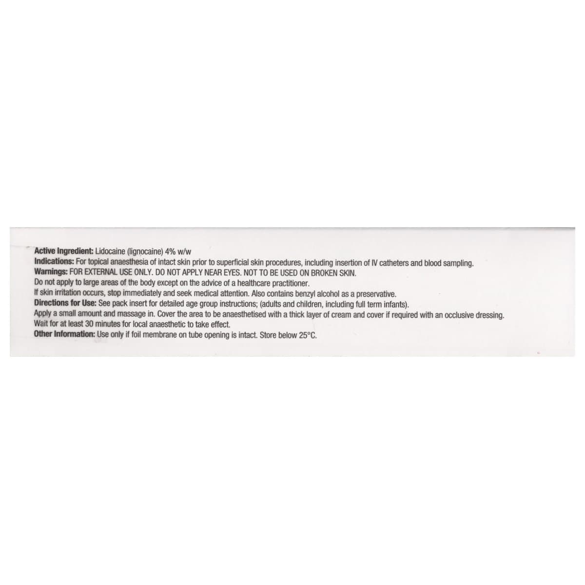 Thumbnail LMX4 Lignocaine 4% Cream 30g