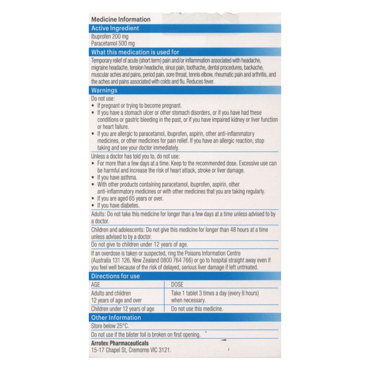 Thumbnail APOHEALTH Ibuprofen Plus Paracetamol 12 Tablets