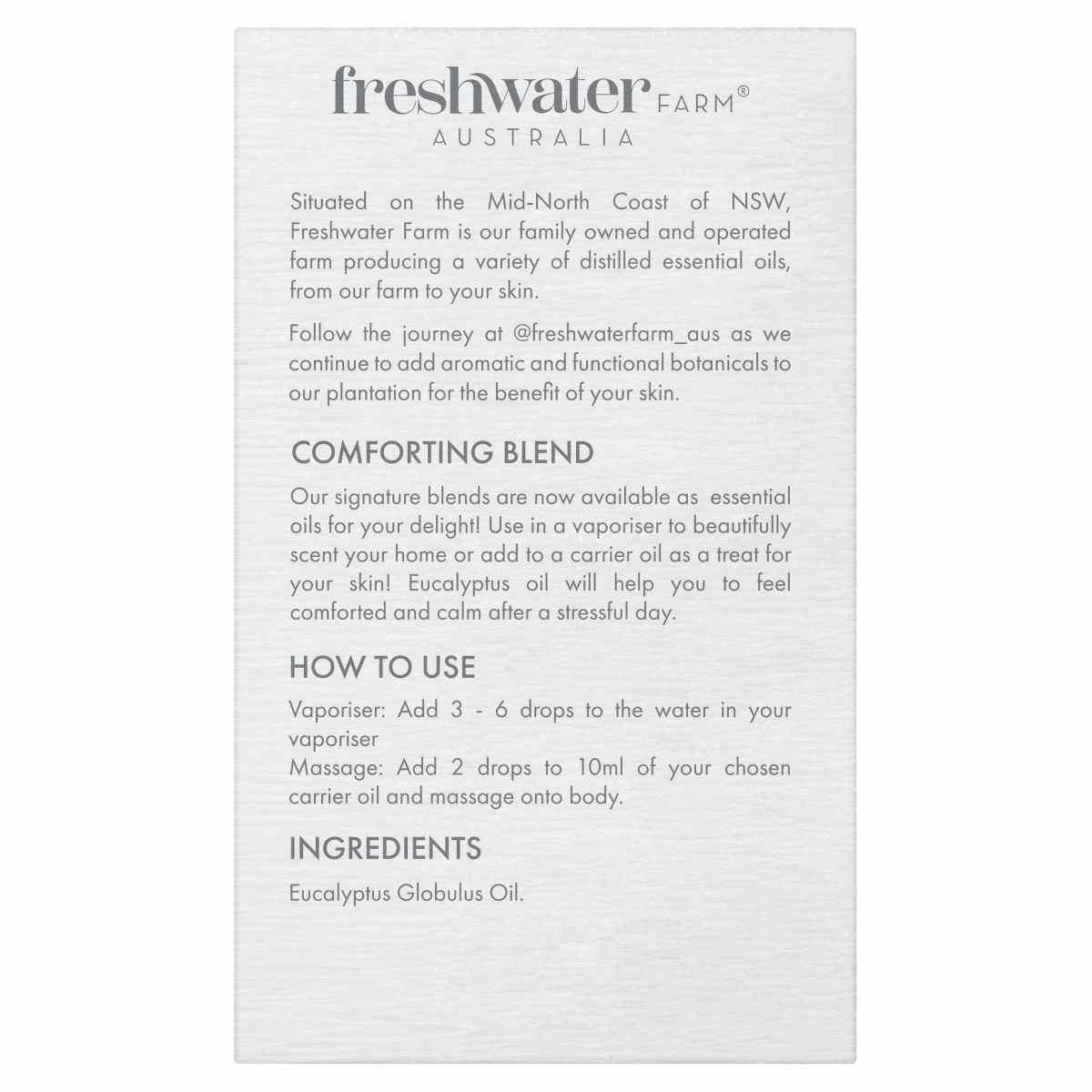 Thumbnail Freshwater Farm Eucalyptus Essential Oil 20ml