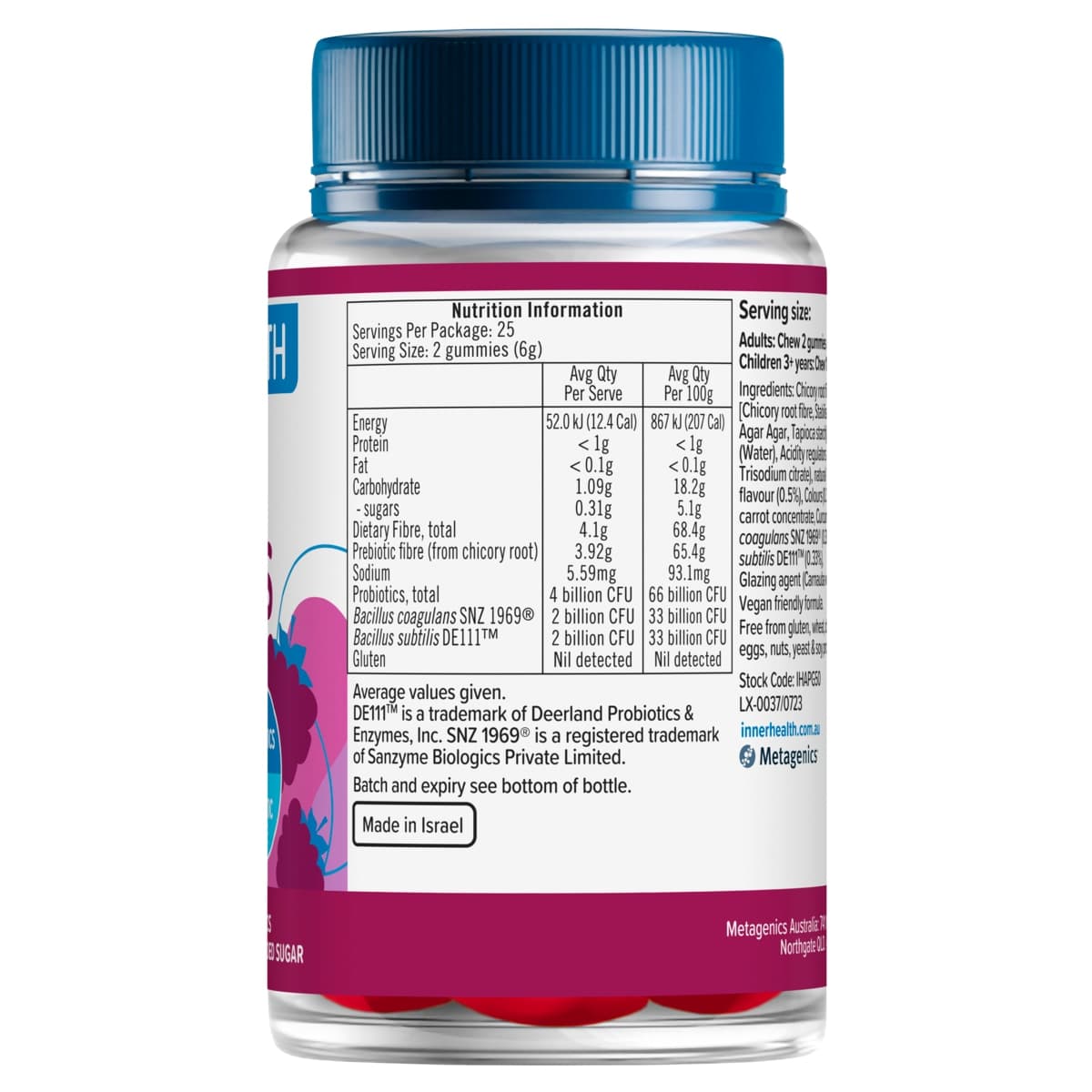 Thumbnail Inner Health Adults 3-In-1 Probiotic Gummies 50s