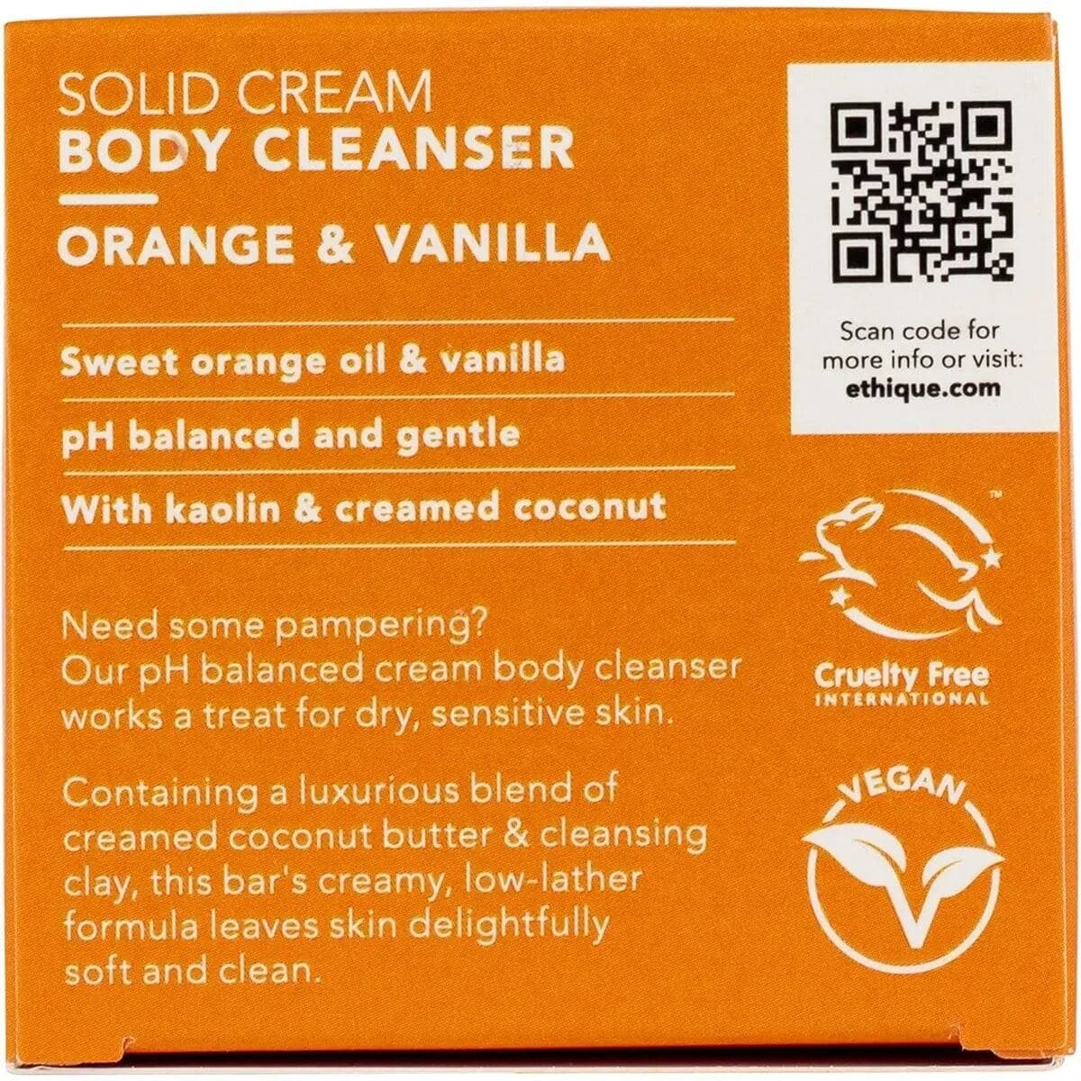 Thumbnail Ethique Solid Cream Body Cleanser Orange & Vanilla 105g