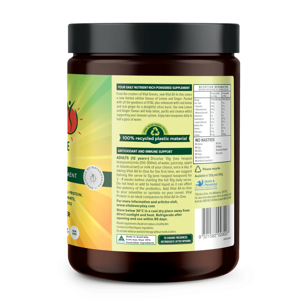 Thumbnail Vital All-In-One Daily Health Supplement Lemon and Ginger 300g