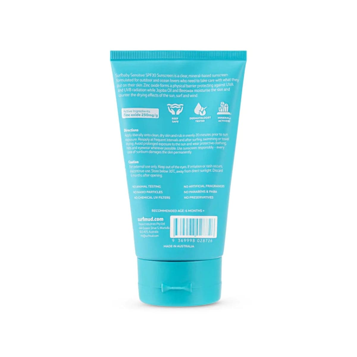 Thumbnail SURFMUD Surf Baby Natural Zinc Sunscreen SPF30 125g