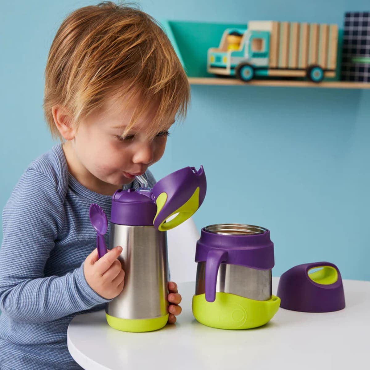 Thumbnail B.Box Insulated Drink Bottle Lilac Pop 350ml