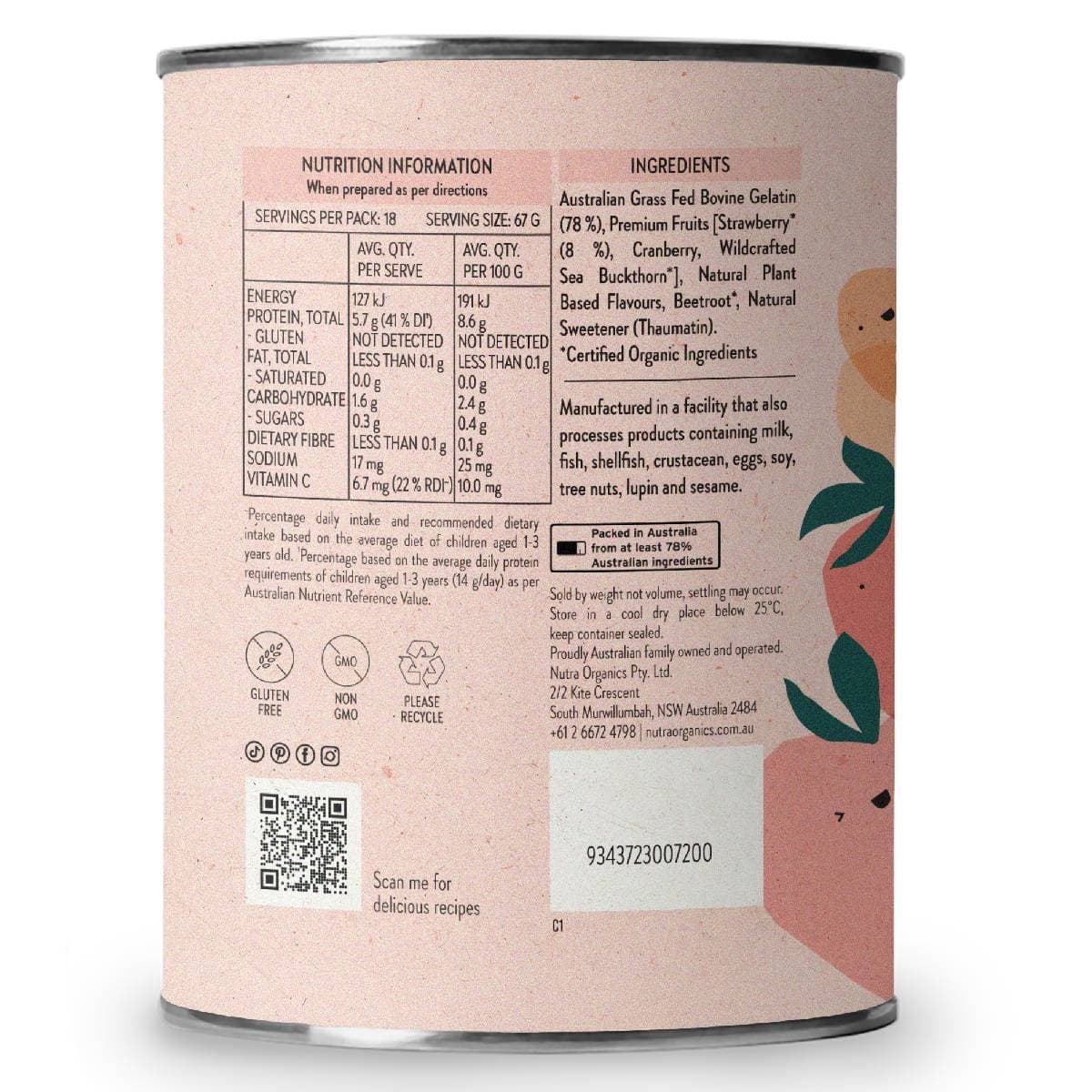 Thumbnail Nutra Naturals Gutsy Gummies Strawberry 150g