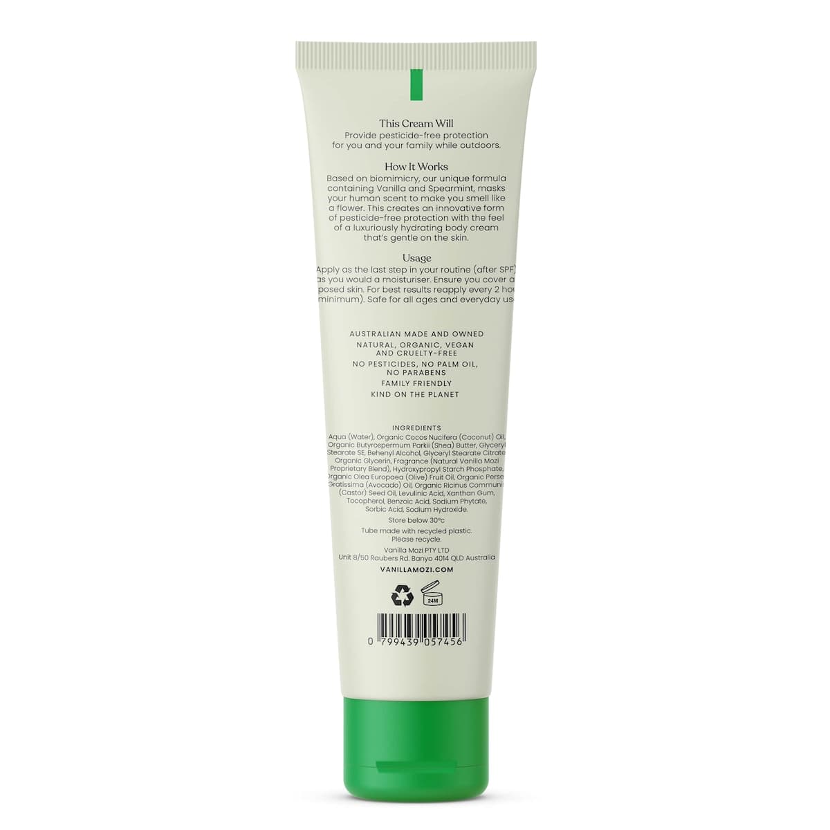 Thumbnail Vanilla Mozi Natural Outdoor Body Cream Tube 125ml