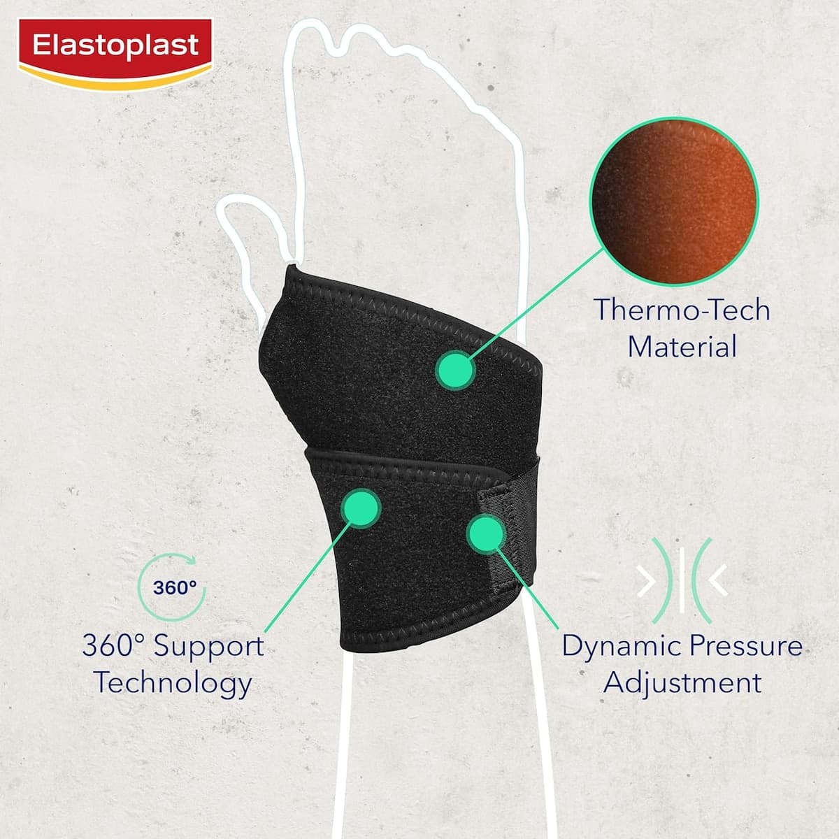 Thumbnail Elastoplast Sport Adjustable Wrist Support One Size 1 Pack