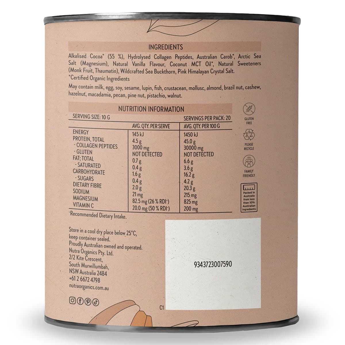 Thumbnail Nutra Naturals Collagen Hot Chocolate 200g