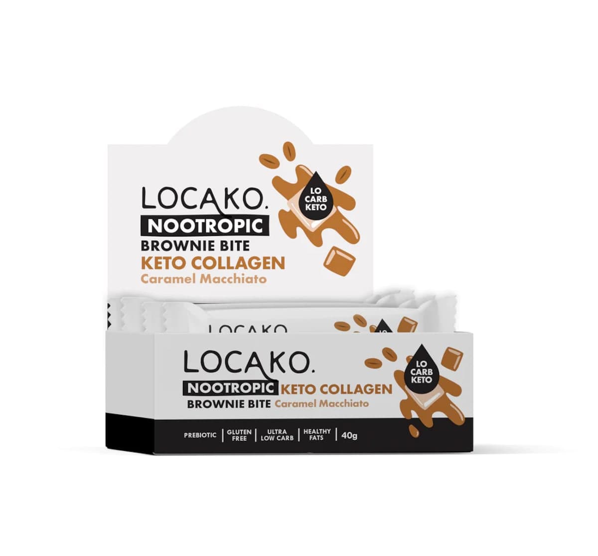 Thumbnail Locako Keto Collagen Brownie Bite Caramel Macchiato 40g