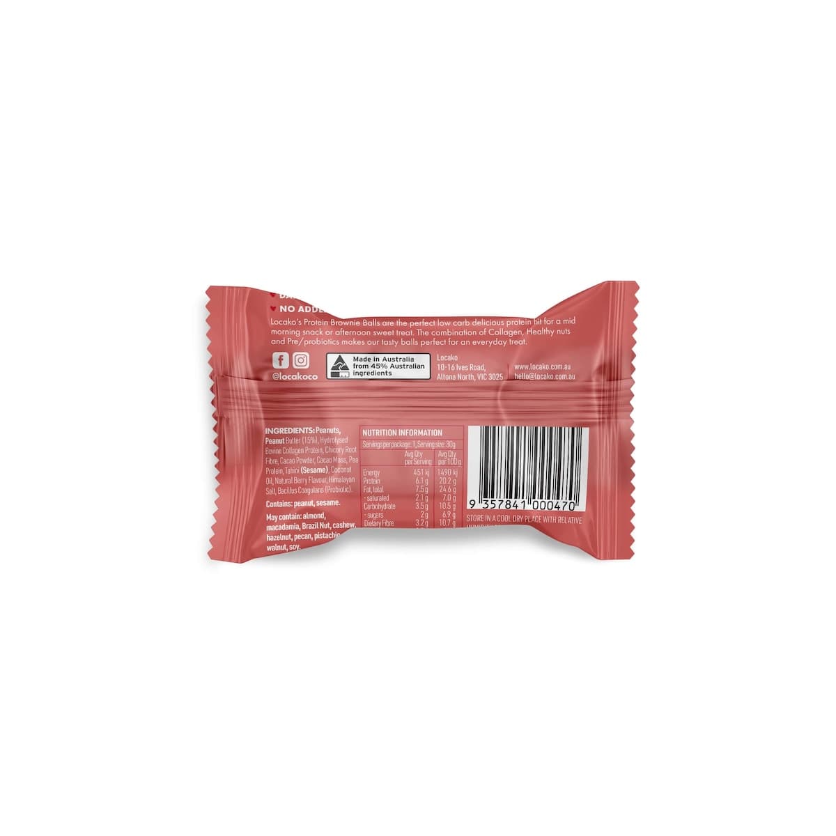 Thumbnail Locako Protein Brownie Balls Peanut Butter Jelly 30g