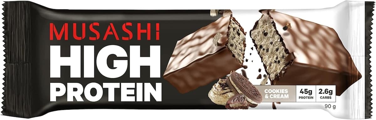 Thumbnail Musashi High Protein Bar Cookies & Cream 12 x 90g