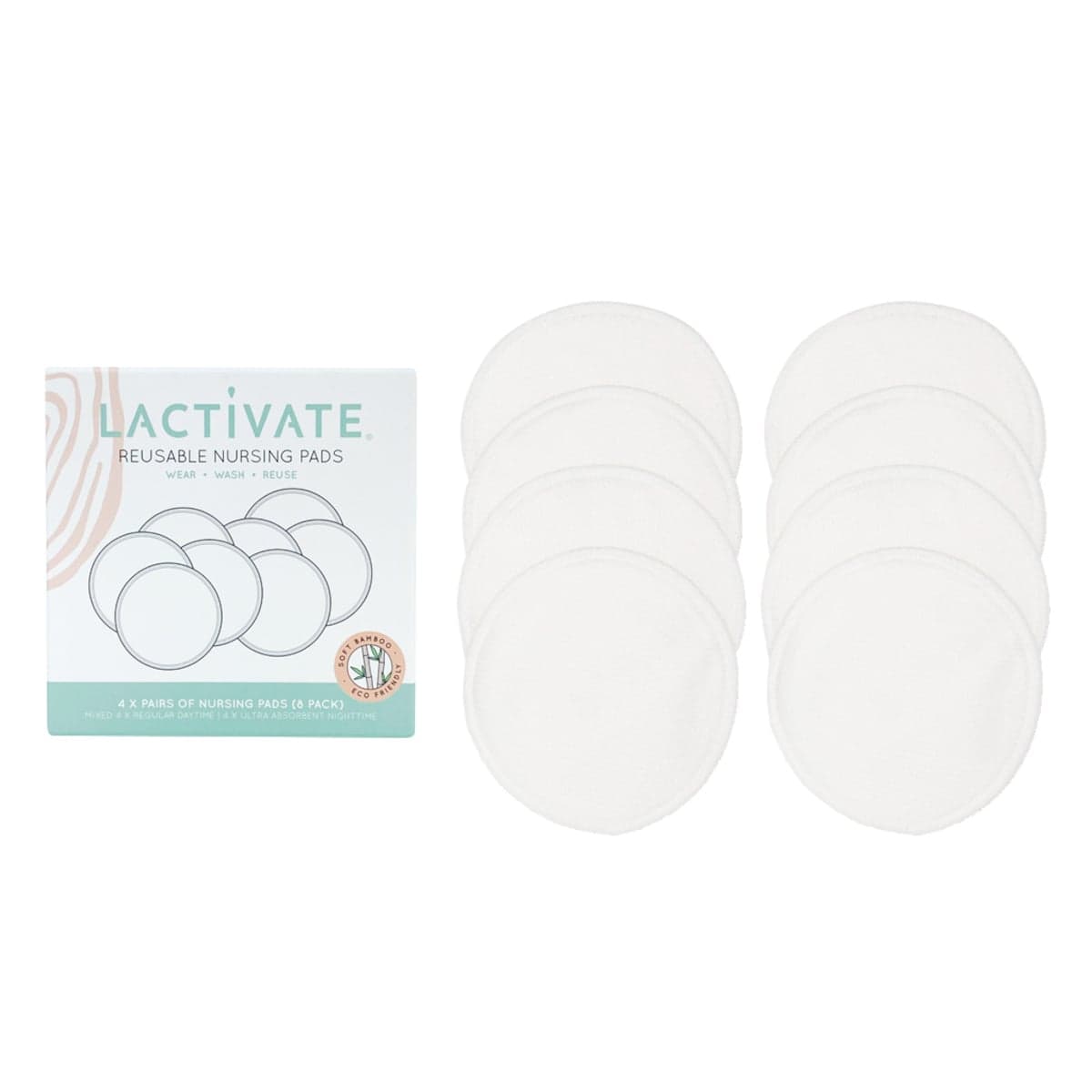 Thumbnail Lactivate Reusable Mixed Nursing Pads 8 Pack