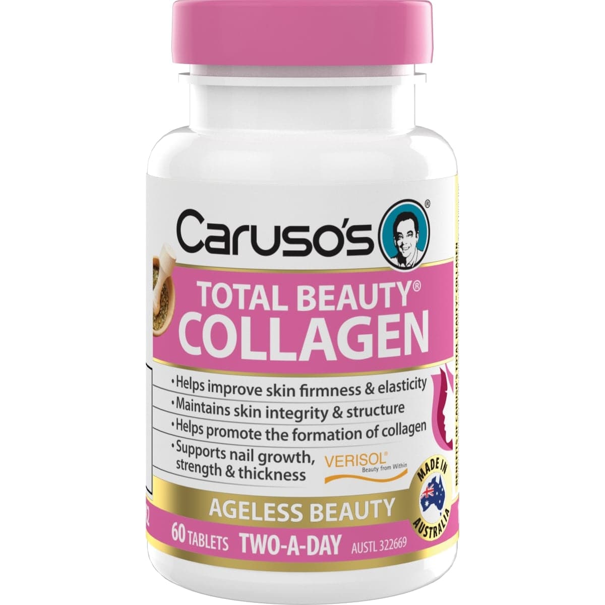 Thumbnail Carusos Total Beauty Collagen 60 Tablets