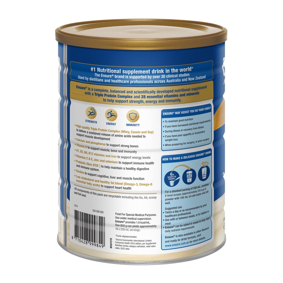 Thumbnail Ensure Powder Vanilla 850g