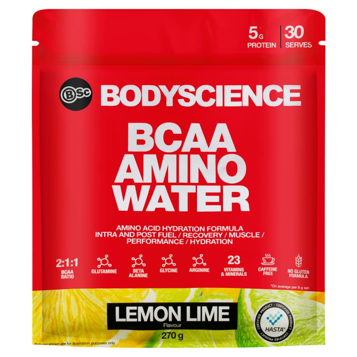 Thumbnail BSc Essential Amino BCAA Fuel Lemon Lime 270g