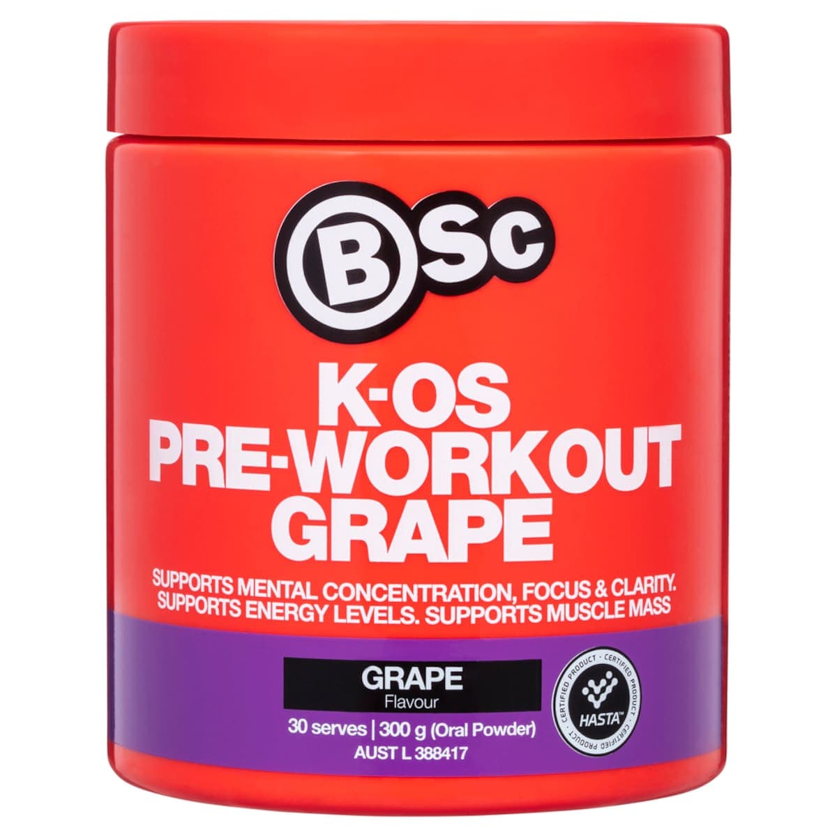 Thumbnail BSc K-OS Pre-Workout Grape 300g