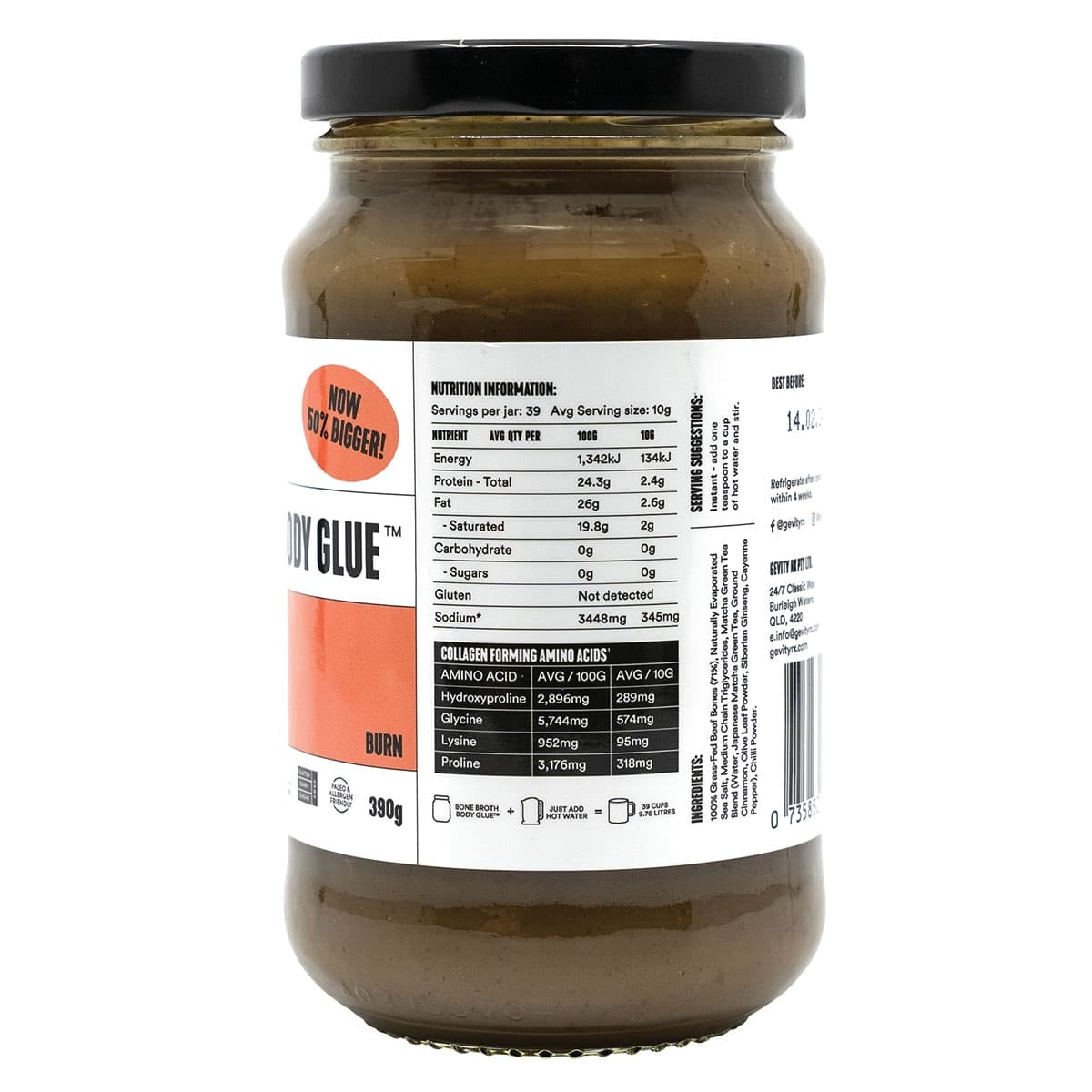 Thumbnail Gevity Rx Bone Broth Body Glue Burn 390g