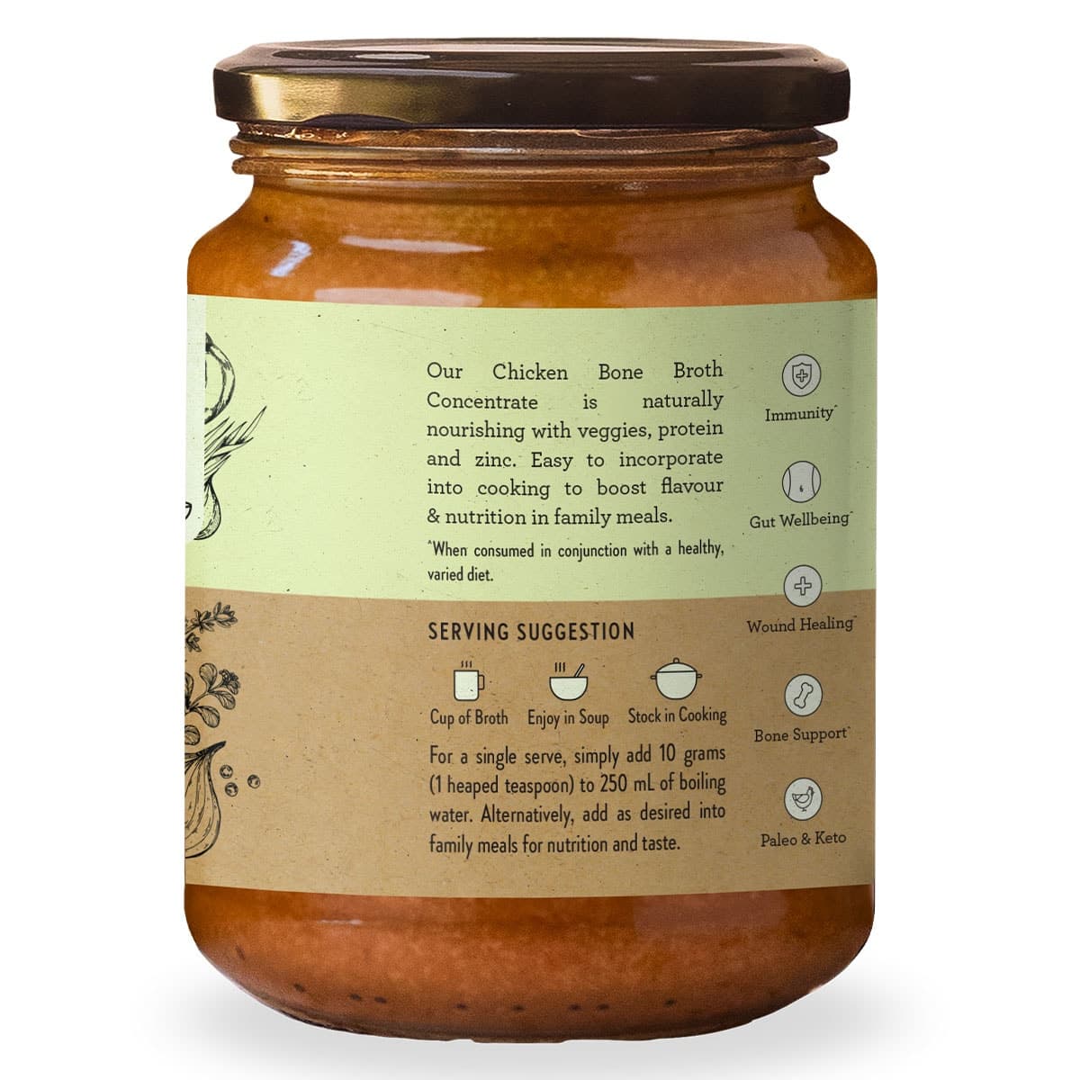 Thumbnail Nutra Naturals Chicken Bone Broth Concentrate - Native Herbs 250g