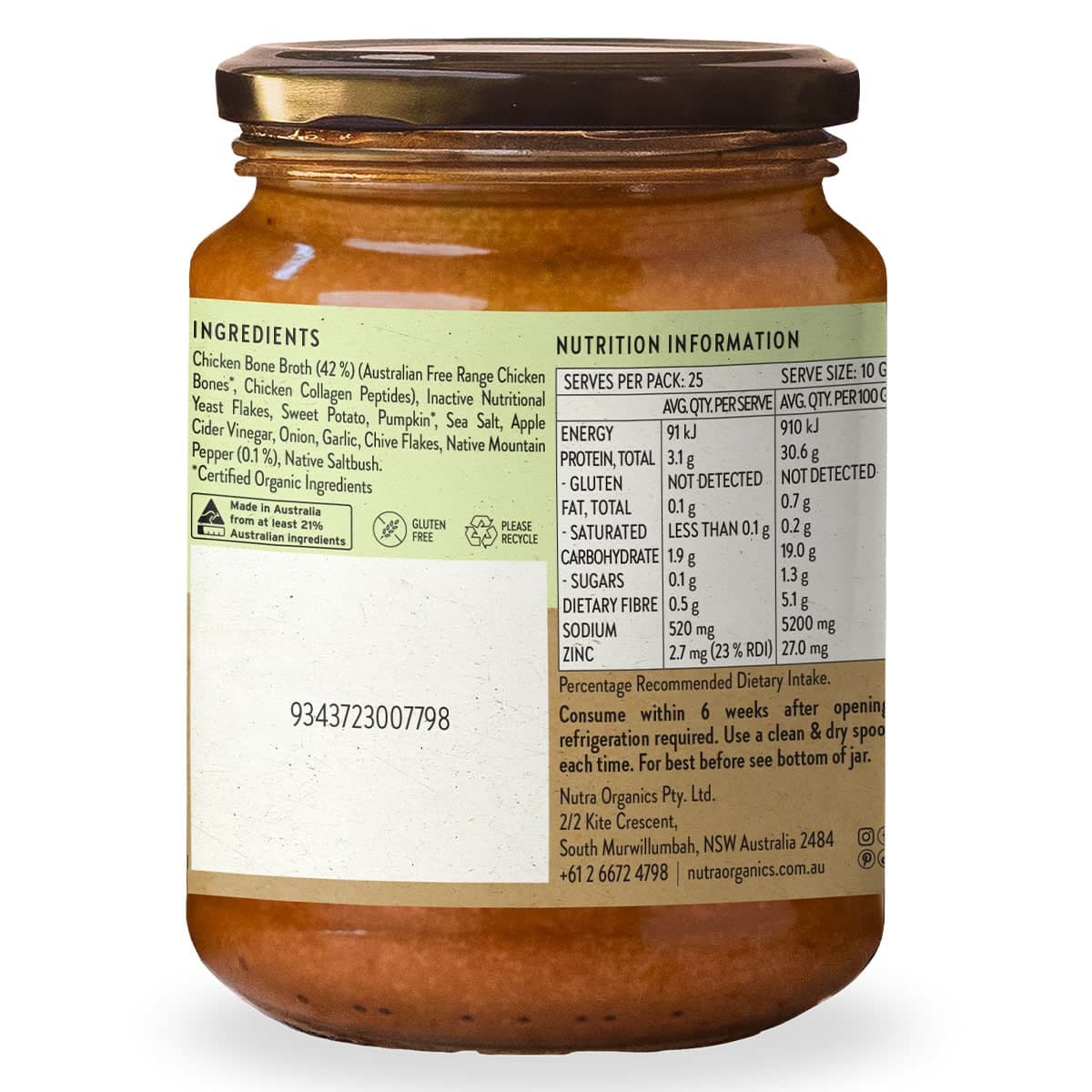 Thumbnail Nutra Naturals Chicken Bone Broth Concentrate - Native Herbs 250g