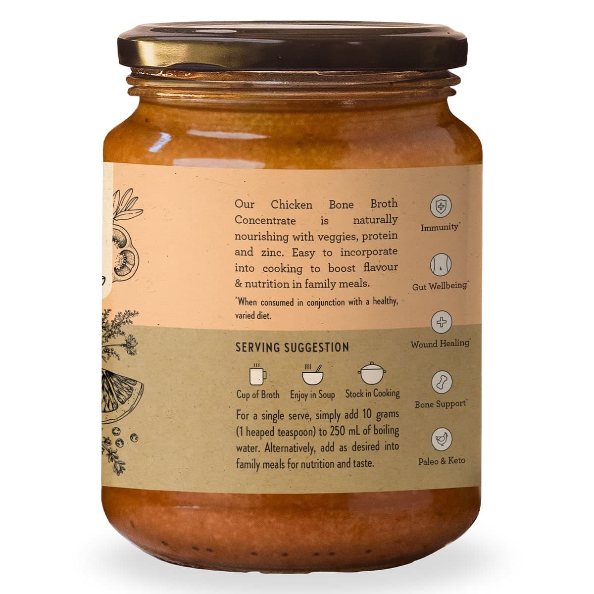 Thumbnail Nutra Naturals Chicken Bone Broth Concentrate - Lemon & Paprika 250g