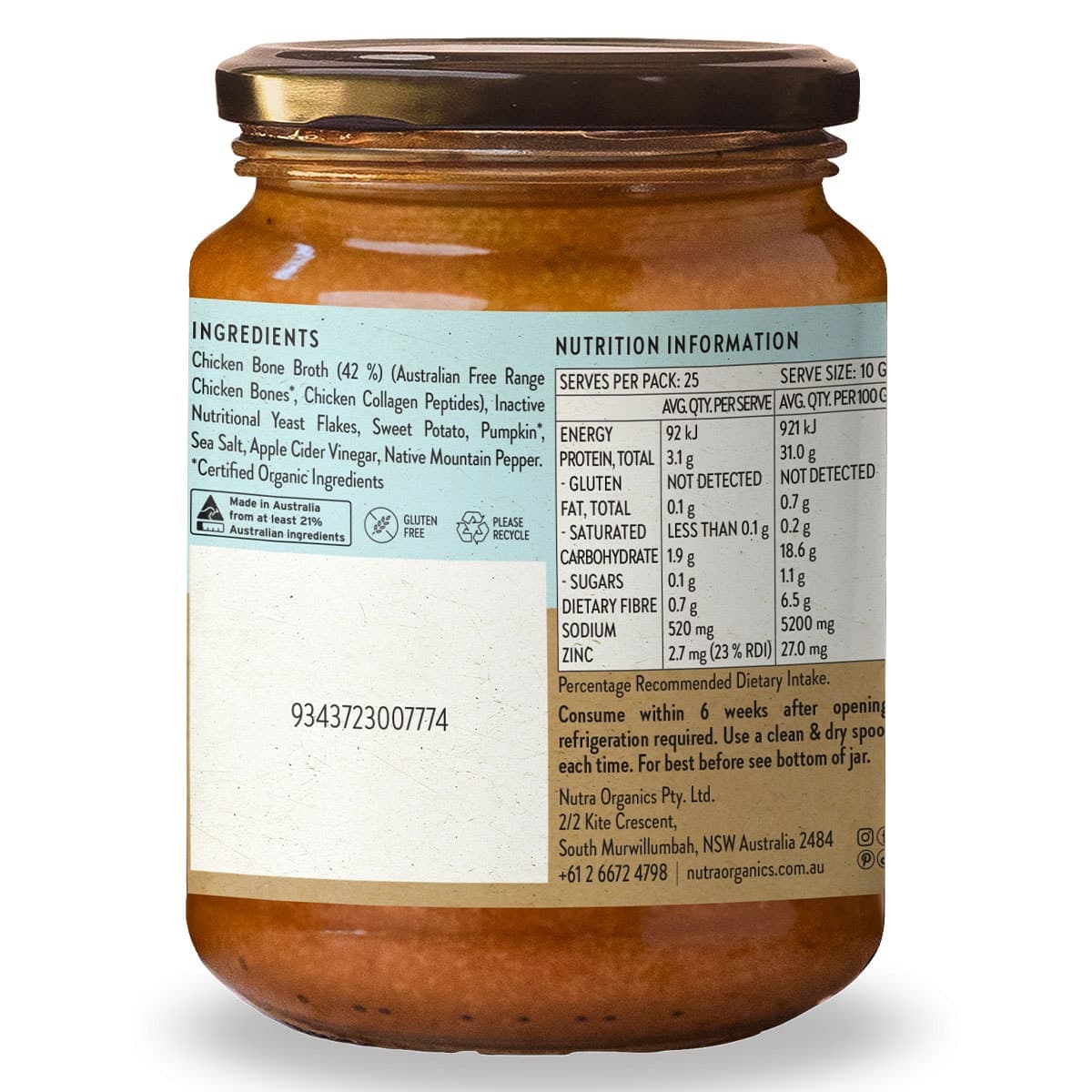 Thumbnail Nutra Naturals Chicken Bone Broth Concentrate - Natural 250g
