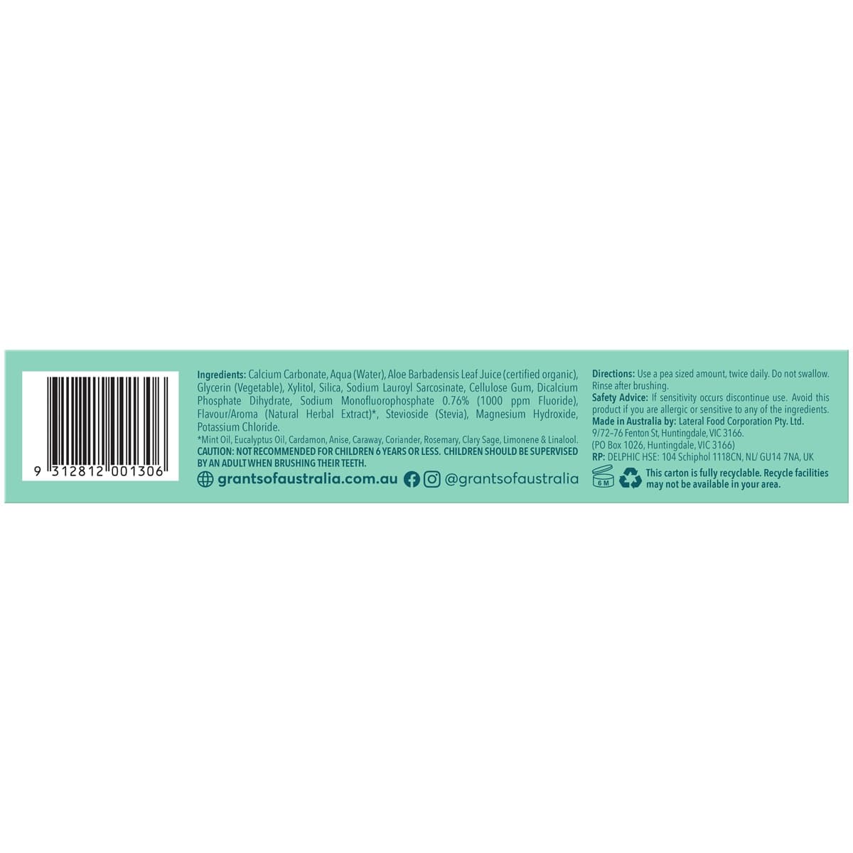 Thumbnail Grants Complete Care Toothpaste with Fluoride 110g