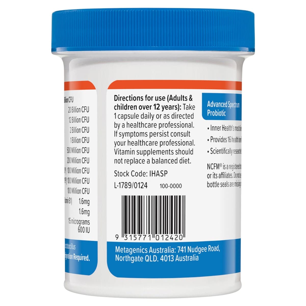 Thumbnail Inner Health Advanced Spectrum Probiotic 25 Capsules