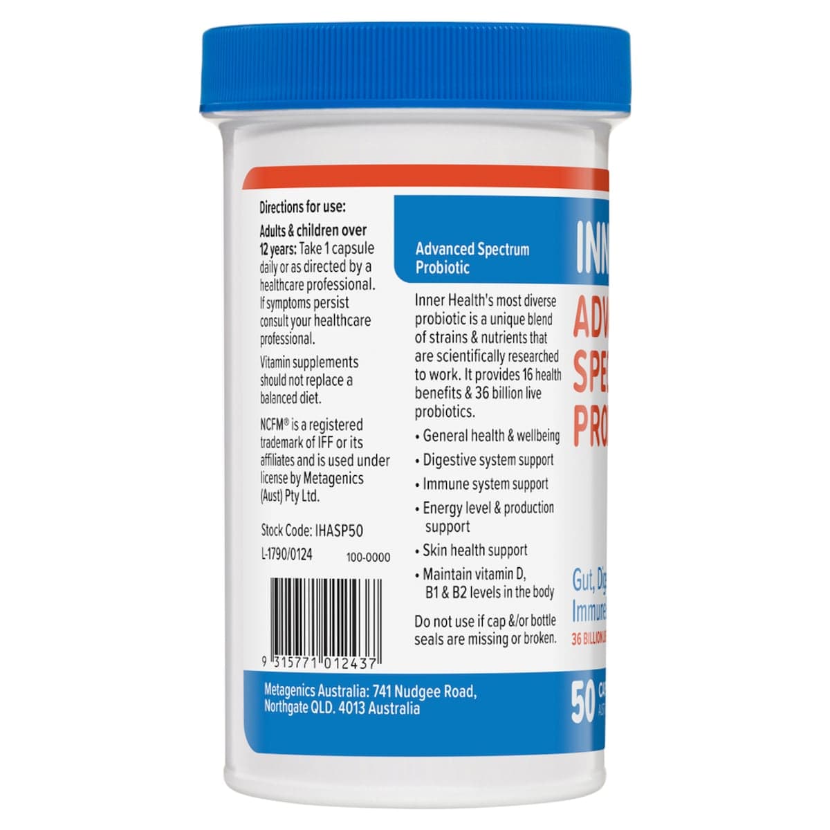 Thumbnail Inner Health Advanced Spectrum Probiotic 50 Capsules