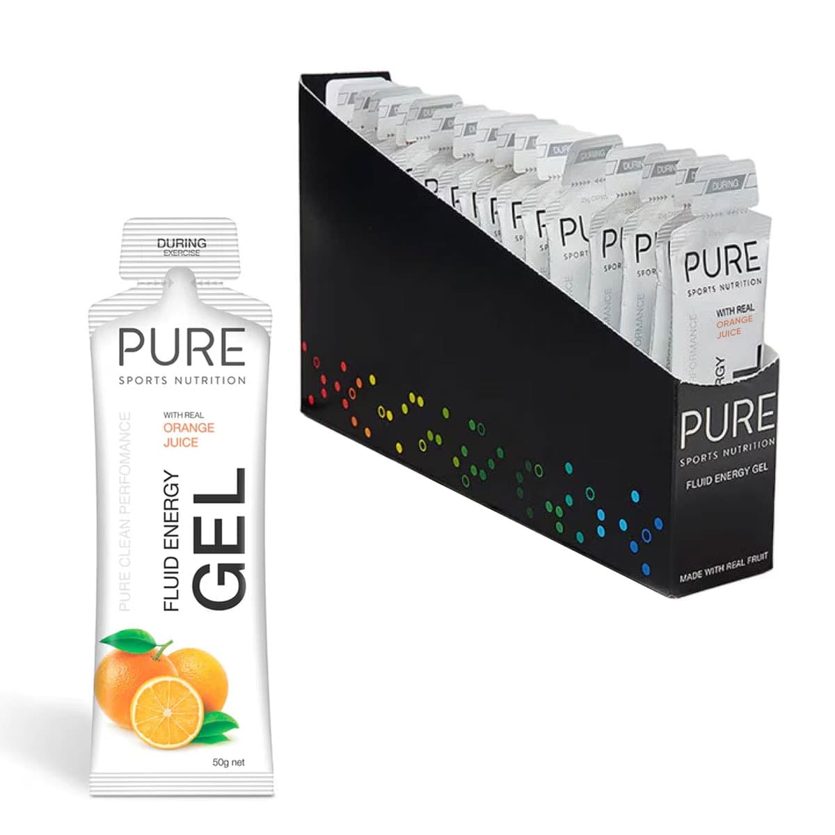 Thumbnail Pure Sports Nutrition Fluid Energy Gel Orange 18 x 50g