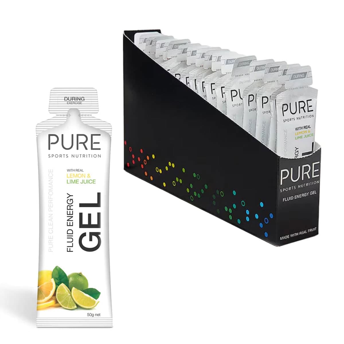 Thumbnail Pure Sports Nutrition Fluid Energy Gel Lemon Lime 18 x 50g