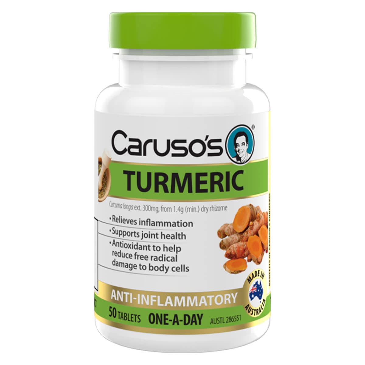 Thumbnail Carusos Turmeric Anti-Inflammatory 50 Tablets