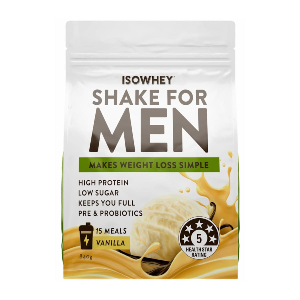 Thumbnail IsoWhey Men's Shake Vanilla 840g