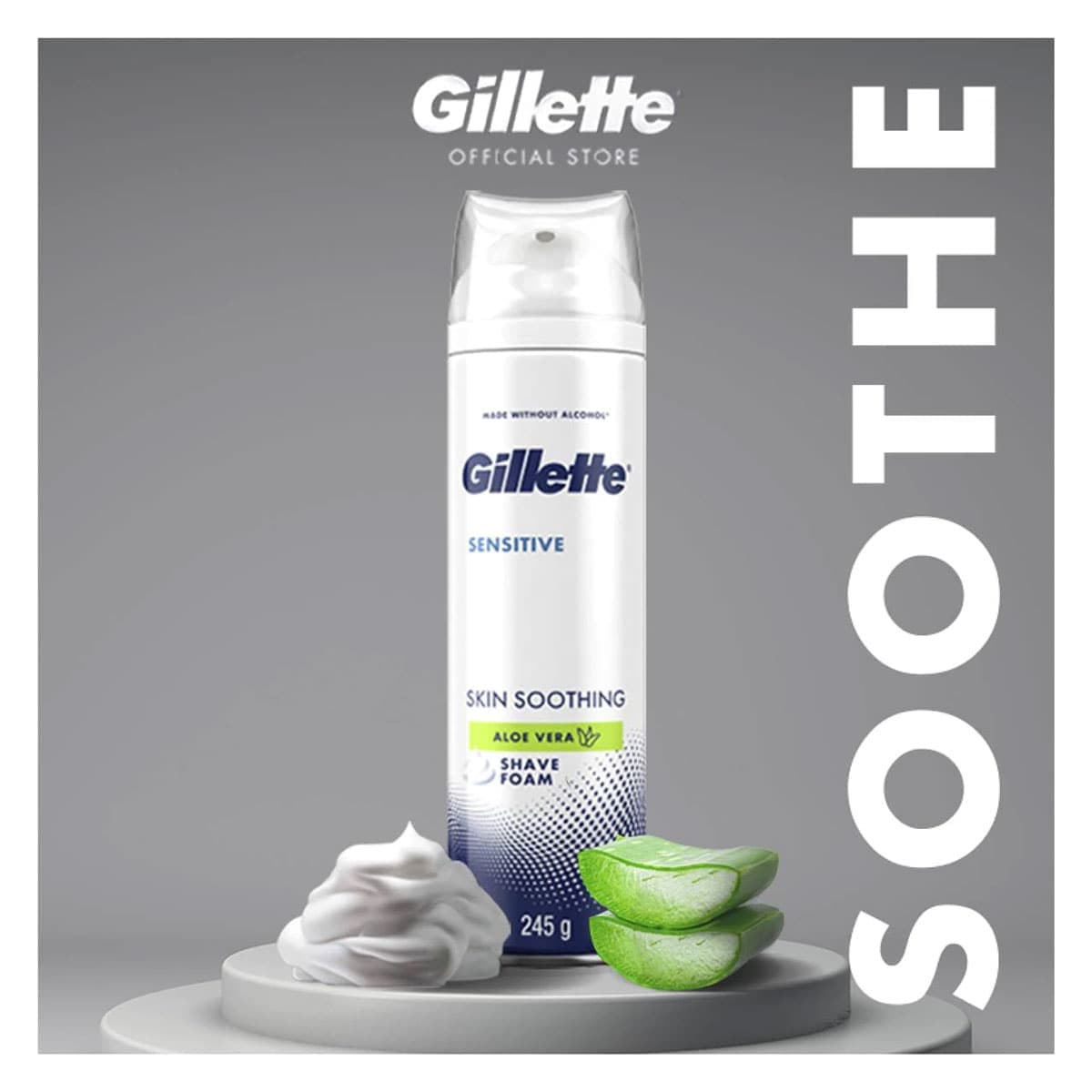 Thumbnail Gillette Sensitive Skin Soothing Shave Foam 245g