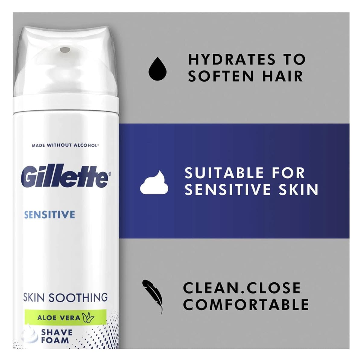 Thumbnail Gillette Sensitive Skin Soothing Shave Foam 245g