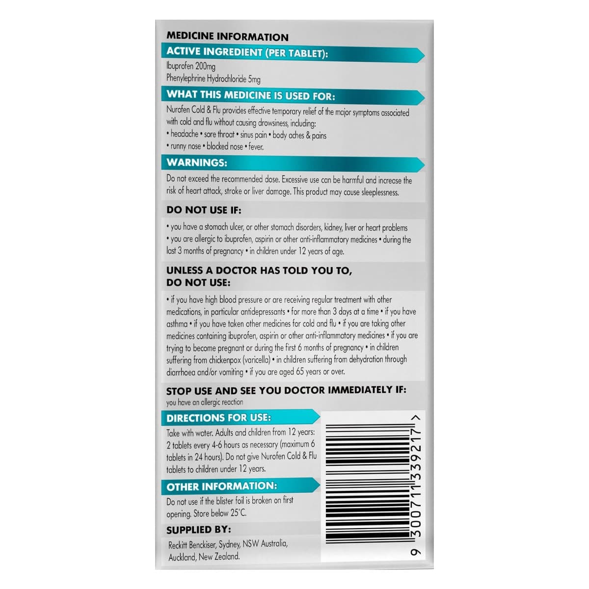 Thumbnail Nurofen Cold & Flu 48 Tablets