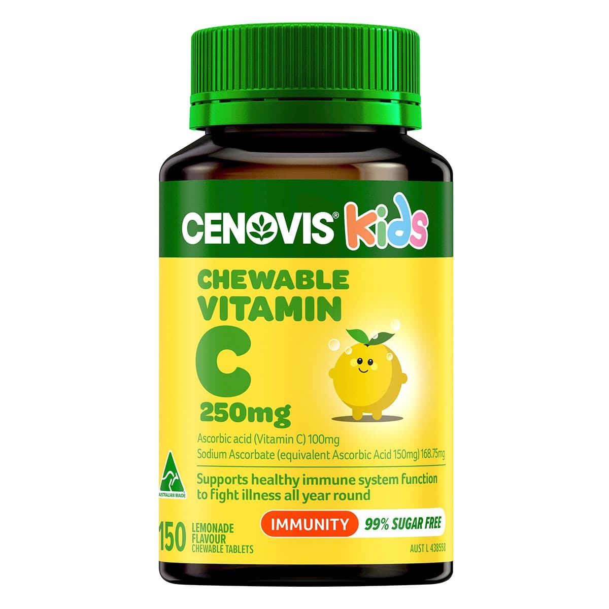 Thumbnail Cenovis Kids Chewable Vitamin C 250mg Lemonade 150 Tablets
