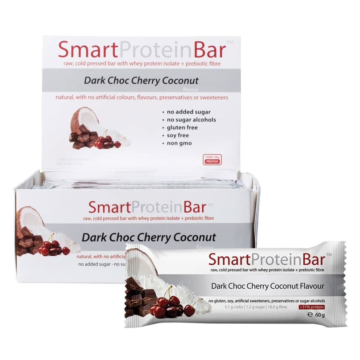 Thumbnail Smart Protein Dark Choc Cherry Coconut Protein Bar 60g