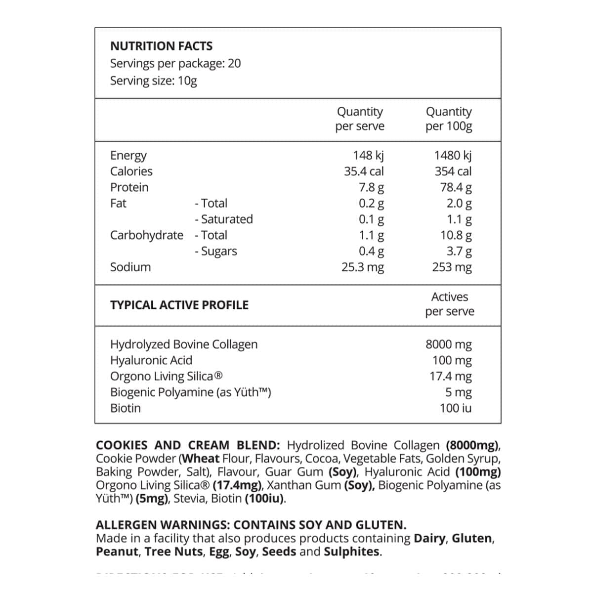 Thumbnail Beforeyouspeak Coffee Collagen Complex - Cookies & Cream 200g