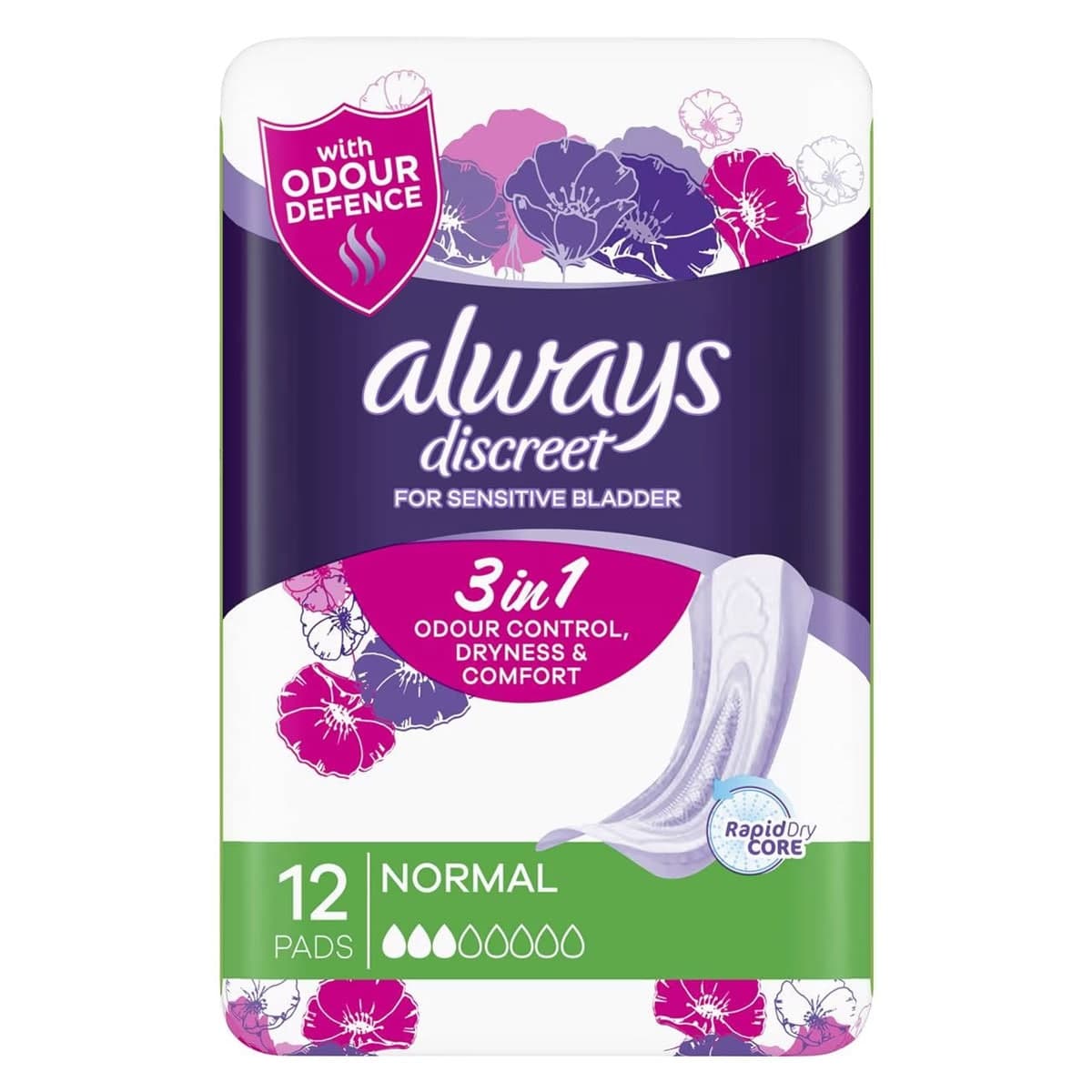 Thumbnail Always Discreet Incontinence Pads Normal 12 Pack