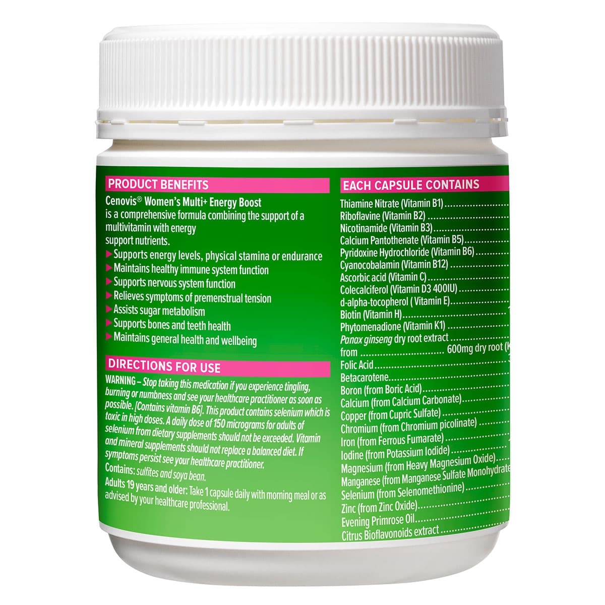 Thumbnail Cenovis Women's Multi+ Energy Boost 150 Capsules