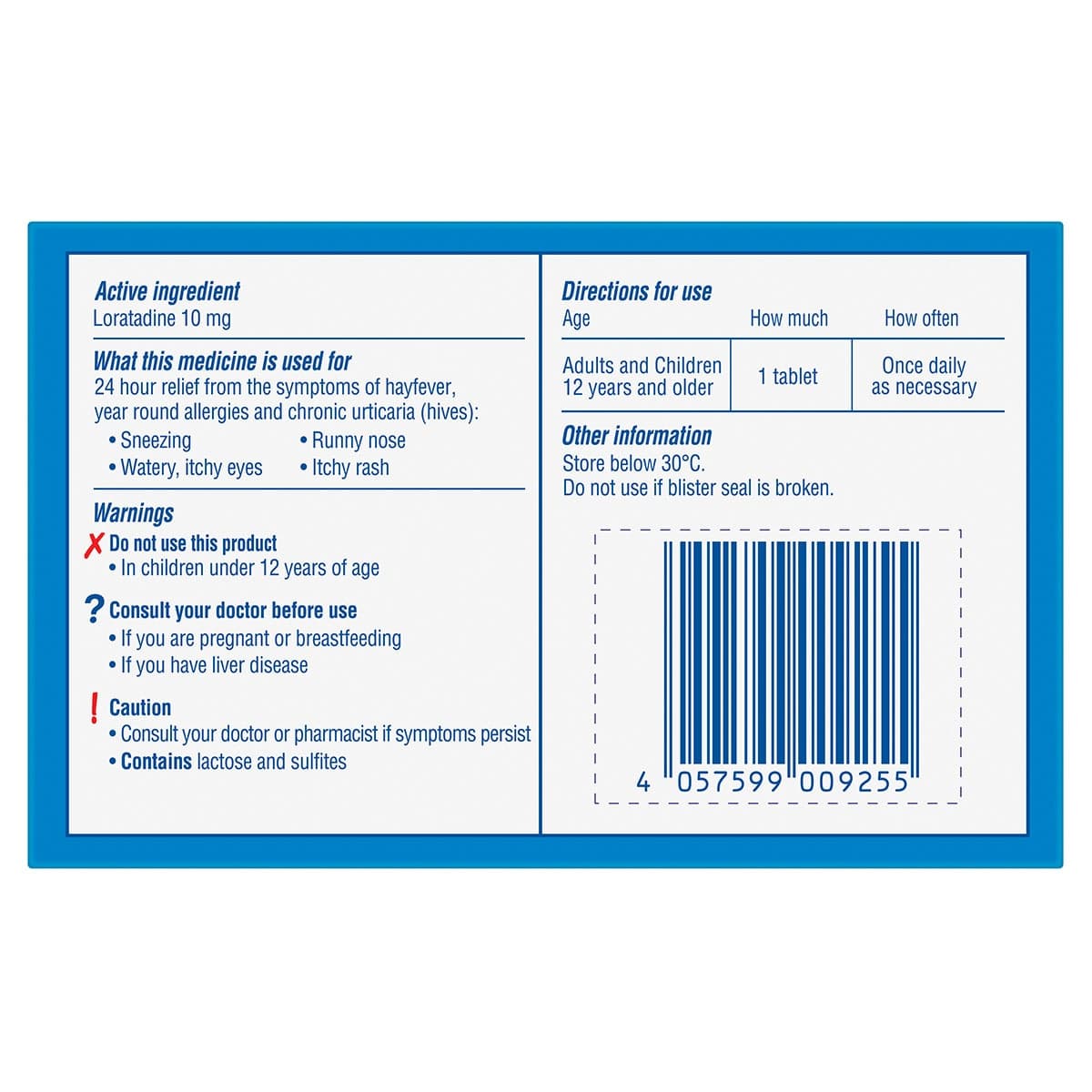 Thumbnail Claratyne Hayfever Allergy Relief Non Drowsy 90 Tablets