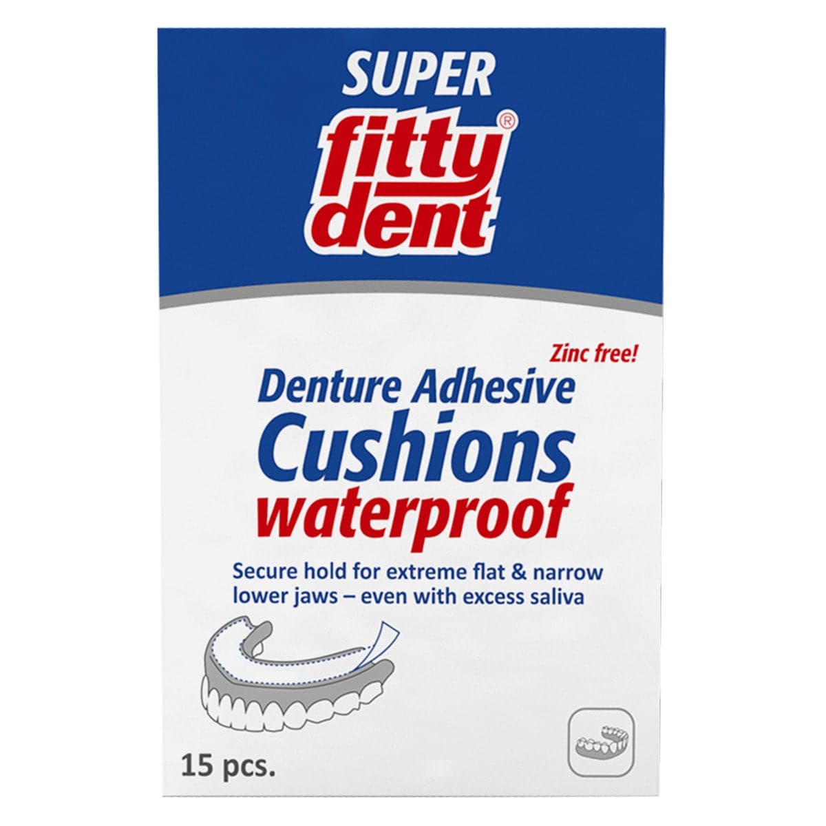 Thumbnail Fittydent Super Lower Denture Cushions 15 Strips