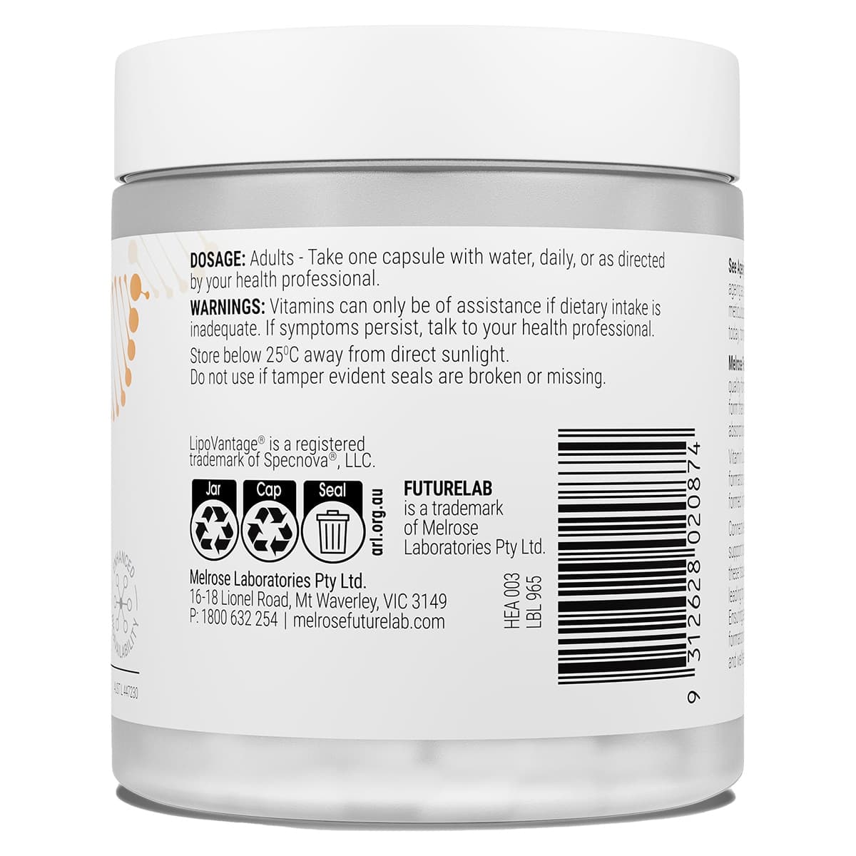 Thumbnail Melrose FutureLab Vitamin C Liposomal 30 Capsules