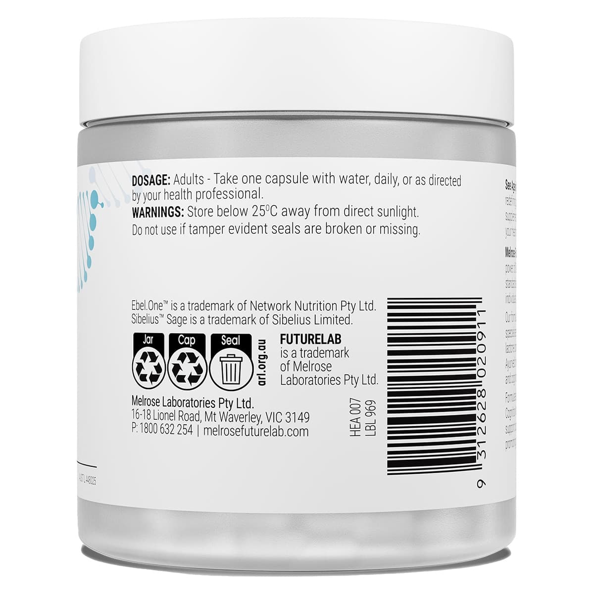 Thumbnail Melrose FutureLab Cognition Nootropics 30 Capsules