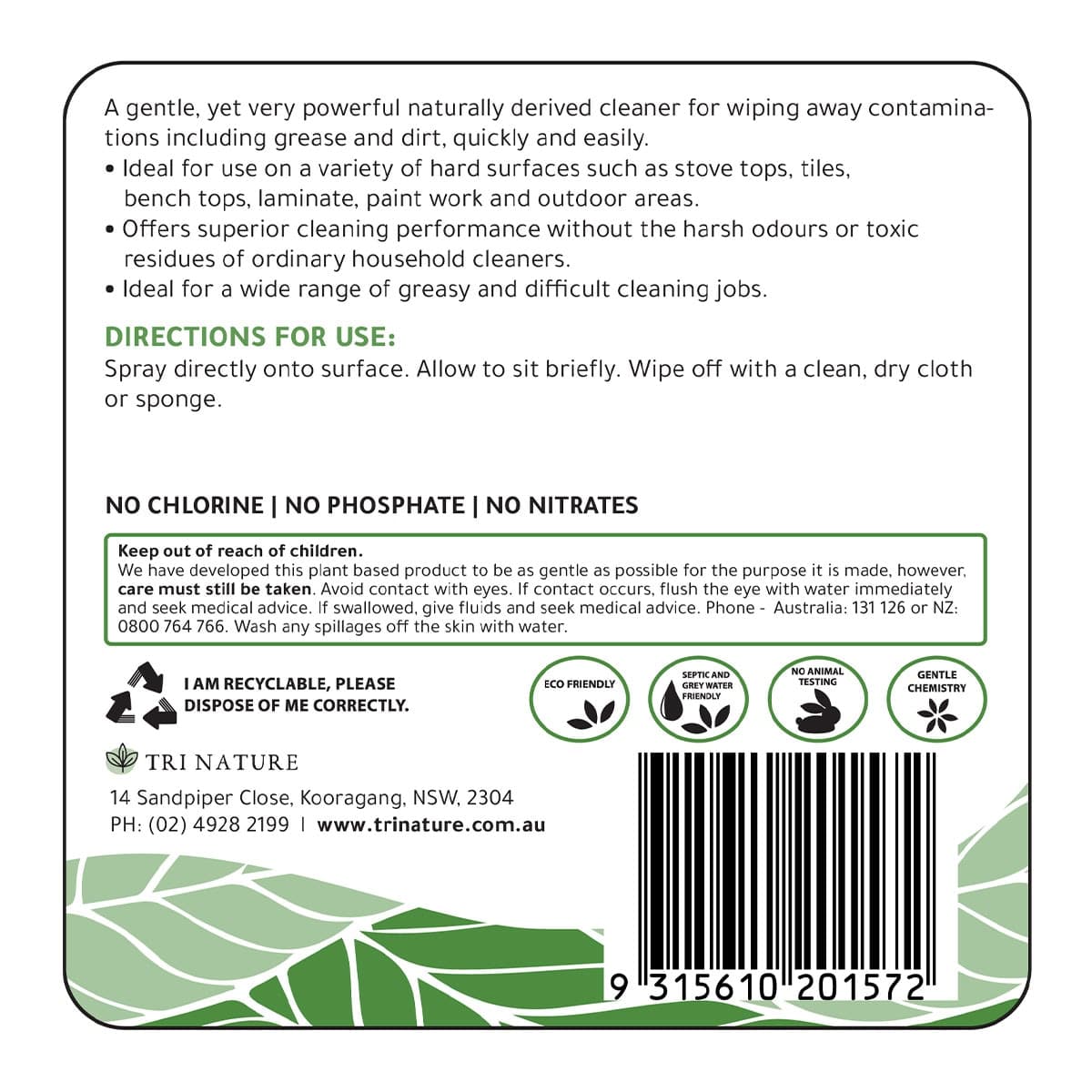 Thumbnail Tri Nature Supre Multi Purpose Cleaner Eucalyptus 500ml
